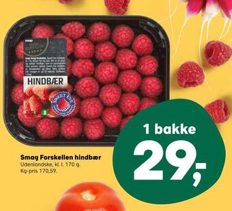 Kvickly Smag forskellen hindbær tilbud