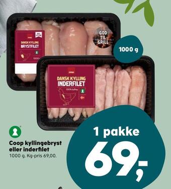 SuperBrugsen Coop kyllingebryst eller inderfilet tilbud