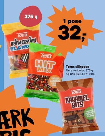 SuperBrugsen Toms slikpose tilbud