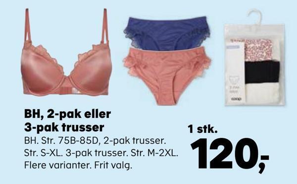 Kvickly Bh, 2-pak eller 3-pak trusser tilbud