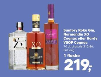Suntory roku gin, normandin xo cognac eller hardy vsop cognac