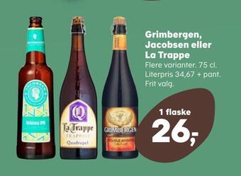SuperBrugsen Grimbergen, jacobsen eller la trappe tilbud