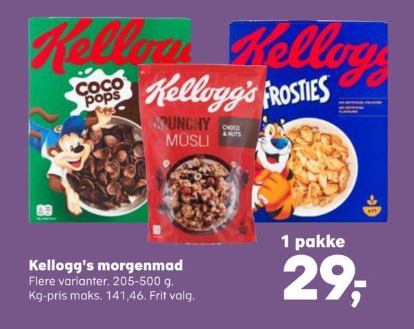 SuperBrugsen Kellogg's morgenmad tilbud