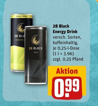 REWE DE 28 Black Energy Drink tilbud