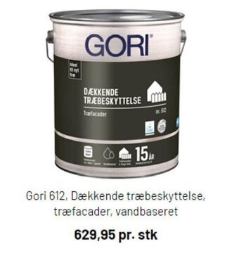 Gori 612, Dækkende træbeskyttelse, træfacader, vandbaseret