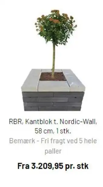 Silvan RBR, Kantblok t. Nordic-Wall, 58 cm, 1 stk. tilbud