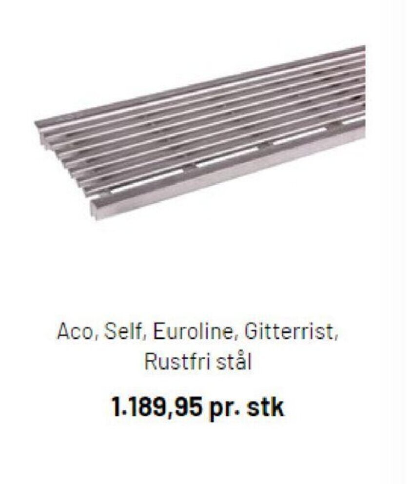 Silvan Aco, Self, Euroline, Gitterrist, Rustfri stål tilbud