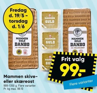Bilka Mammen skive-eller skæreost tilbud