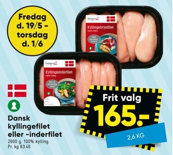 Bilka Dansk kyllingefilet eller -inderfilet tilbud