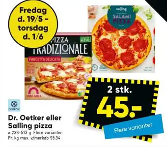Dr. Oetker eller Salling pizza