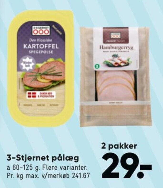 Bilka 3-Stjernet pålæg tilbud