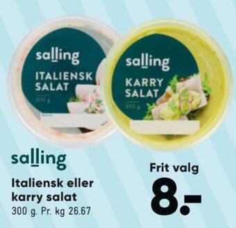 Bilka Italiensk eller karry salat tilbud