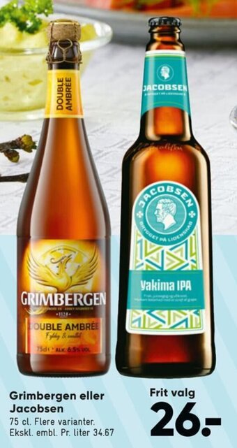 Bilka Grimbergen eller Jacobsen tilbud