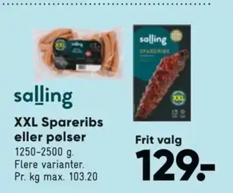 Bilka XXL Spareribs eller pølser tilbud