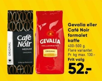 Bilka Gevalia eller Café Noir formalet kaffe tilbud
