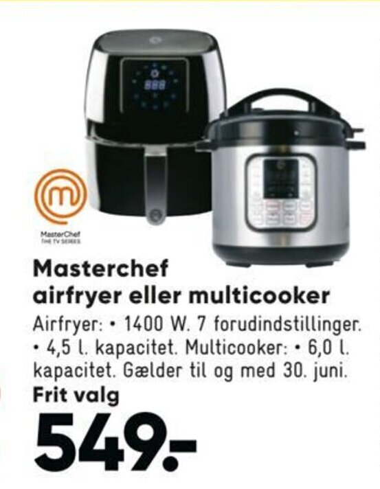 Bilka Masterchef airfryer eller multicooker tilbud