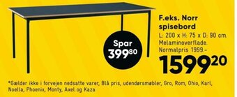 Bilka F.eks. Norr spisebord tilbud