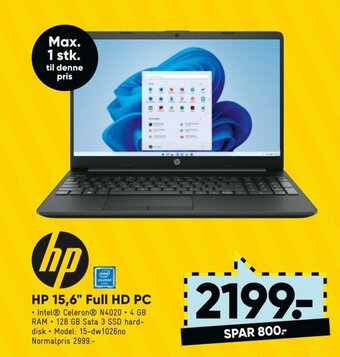 HP 15,6" Full HD PC
