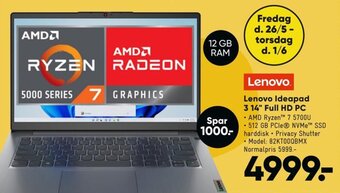 Lenovo Ideapad 3 14" Full HD PC