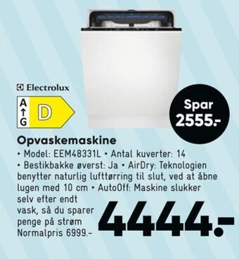 Bilka Electrolux Opvaskemaskine tilbud