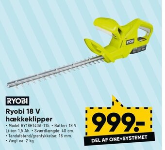 Bilka Ryobi 18 V hækkeklipper tilbud