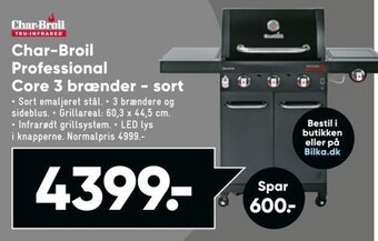 Bilka Char-Broil Professional Core 3 brænder - sort tilbud
