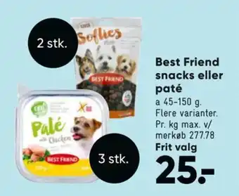 Bilka Best Friend snacks eller paté tilbud
