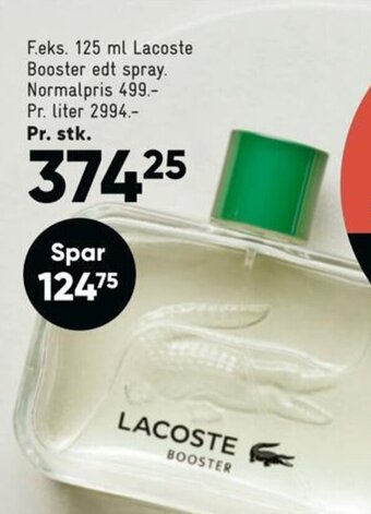 Bilka F.eks. 125 ml Lacoste Booster edt spray tilbud