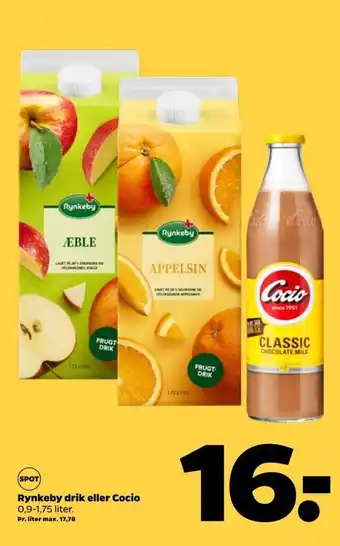 Netto Rynkeby drik eller Cocio tilbud