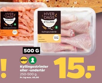 Kyllingestrimler eller-underlår