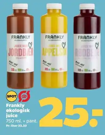 Frankly økologisk juice
