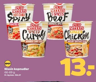 Netto Nissin kopnudler tilbud
