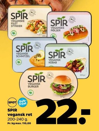Netto SPIR vegansk ret tilbud