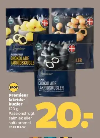 Netto Premieur lakrids-kugler tilbud