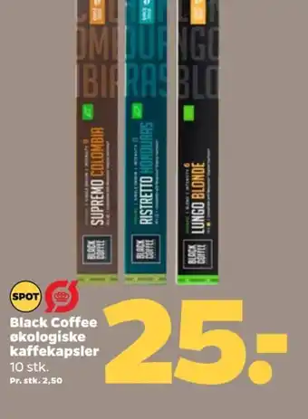 Black Coffee økologiske kaffekapsler