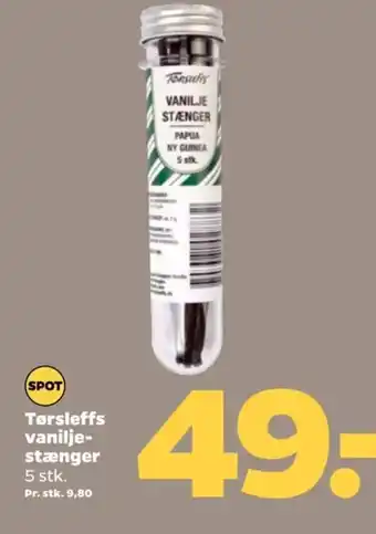 Netto Tørsleffs vanilje-stænger 5 stk. tilbud