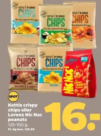 Netto Kettle crispy chips eller Lorenz Nic Nac peanuts tilbud