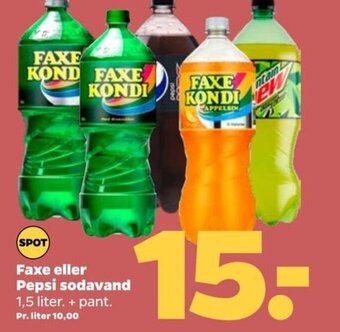 Netto Faxe eller Pepsi sodavand tilbud