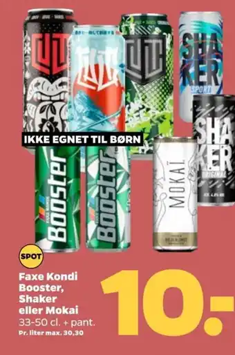 Netto Faxe Kondi Booster, Shaker eller Mokai tilbud