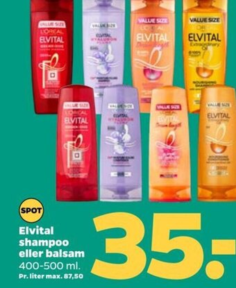 Netto Elvital shampoo eller balsam tilbud