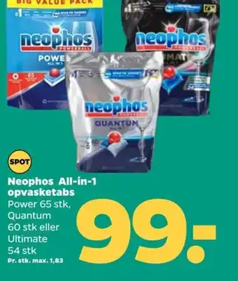 Neophos All-in-1 opvasketabs Power 65 stk
