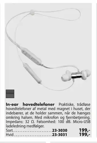 Biltema In-ear hovedtelefoner tilbud
