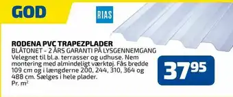 Davidsen Rodena pvc trapezplader tilbud