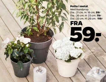 Netto Potte i metal tilbud