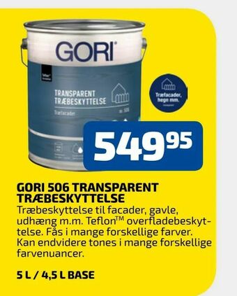 Davidsen Gori 506 transparent træbeskyttelse tilbud