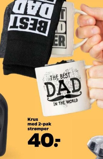 Netto Krus med 2-pak strømper tilbud