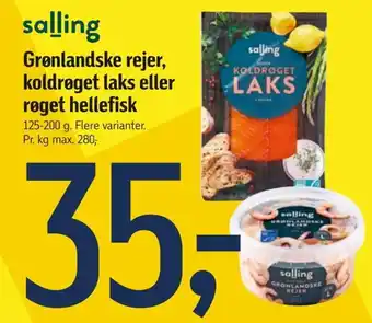 Føtex Grønlandske rejer, koldrøget laks eller røget hellefisk tilbud