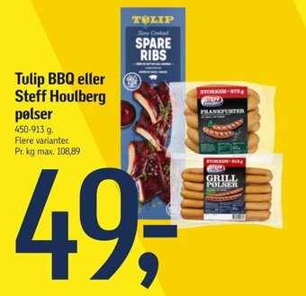 Føtex Tulip BBQ eller Steff Houlberg pølser tilbud
