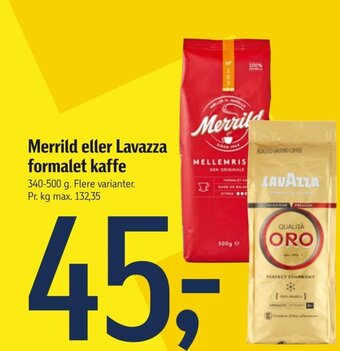 Føtex Merrild eller Lavazza formalet kaffe tilbud