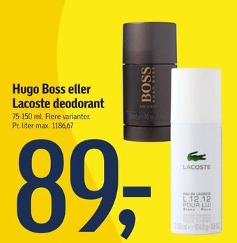 Føtex Hugo Boss eller Lacoste deodorant tilbud